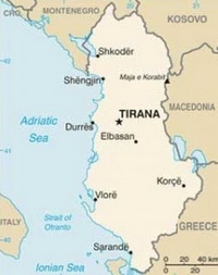 map van albanië