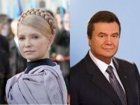 Presidentskandidaten Timosjenko en Janoekovitsj