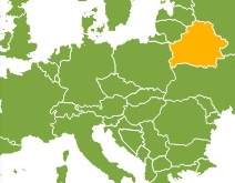plaats van Wit-Rusland in Europa