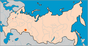 locatie van Tsjeljabinsk in Rusland