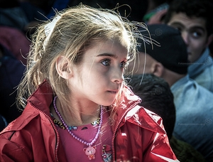 close up van een Syrisch meisje